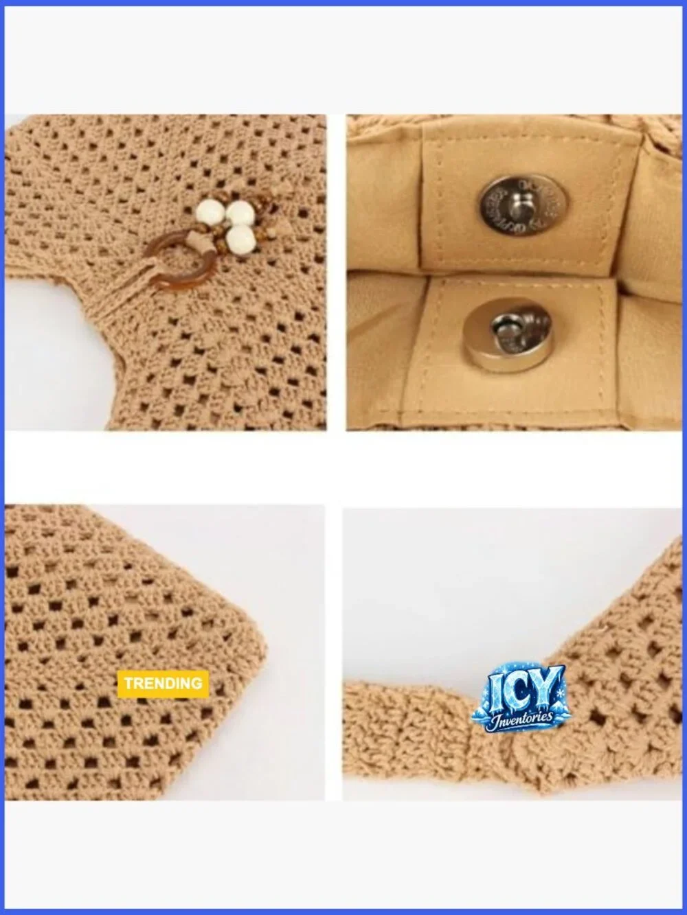 Straw Slouchy Hobo Bag Handwoven Satchel Purse Beach Tote Travel Casual